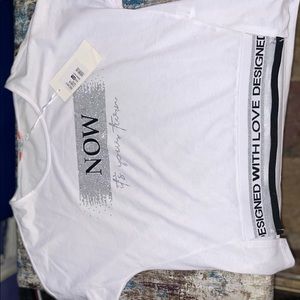 White shirt with rhinestones